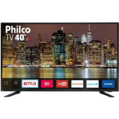 [Cartão Shoptime] Smart TV LED 40” Philco PTV40E60SN Full HD Conversor Digital Wi-Fi 2 USB 2 HDMI Netflix | R$1.019