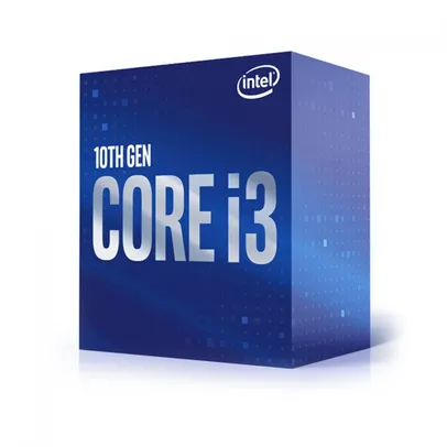 Processador Intel Core i3 10100F 3.60GHz (4.30GHz Turbo), 10ª Geração, 4-Cores 8-Threads, LGA 1200, S/ Vídeo BX8070110100F