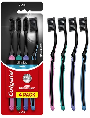 Escova de Dente Colgate Slim Soft 4 unidades