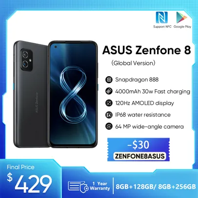 ASUS Zenfone 8 Smartphone 888 5.9‘’ 4000mAh | 8GB/128gb