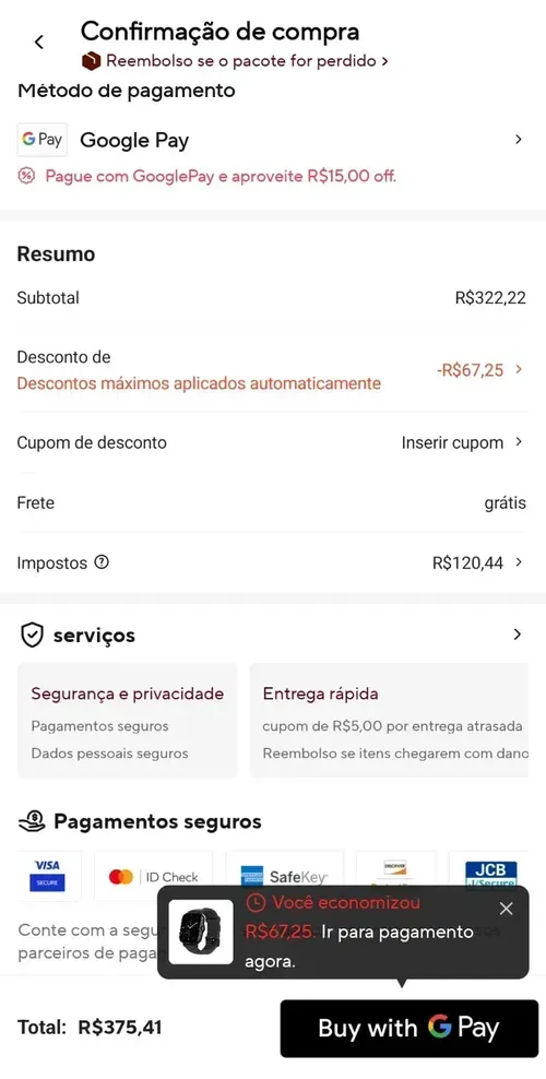 Imagem na descrição da promoção