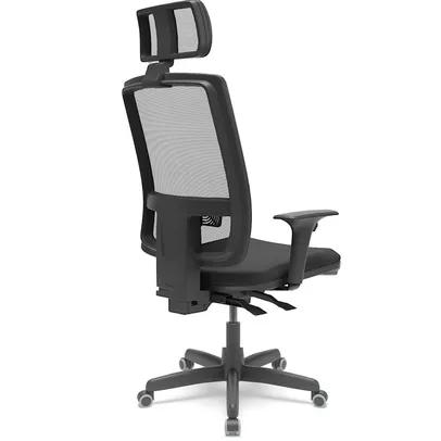 Cadeira de Escritório Presidente Brizza Braço 3D Backplax Plaxmetal | R$839