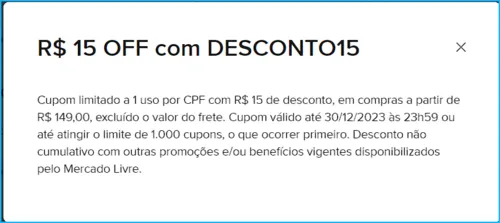 Imagem na descrição da promoção