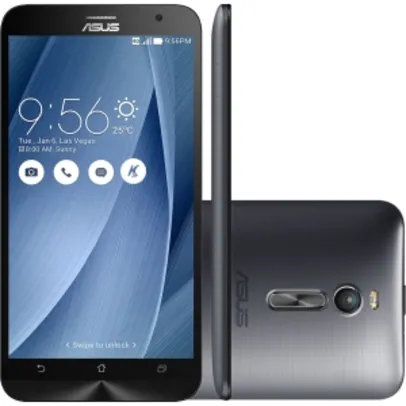 [Kabum] Smartphone Asus Zenfone 2 ZE551ML - 6J546WW c/ Intel Z3580 2.3Ghz, Android 5.0, Tela Full HD 5.5´, 32Gb, Camera 13MP, 4G, Desbloqueado - Prata por R$1099