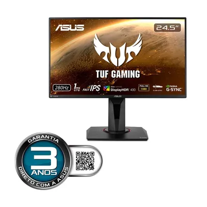 Monitor Gamer Asus TUF 24.5' IPS, Wide, 280 Hz, Full HD, 1ms,  99% sRGB,  VG259QM