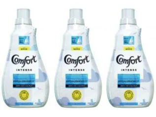 Kit Amaciante de Roupa Comfort Puro Cuidado - Concentrado 1L Cada 3 Unidades R$24