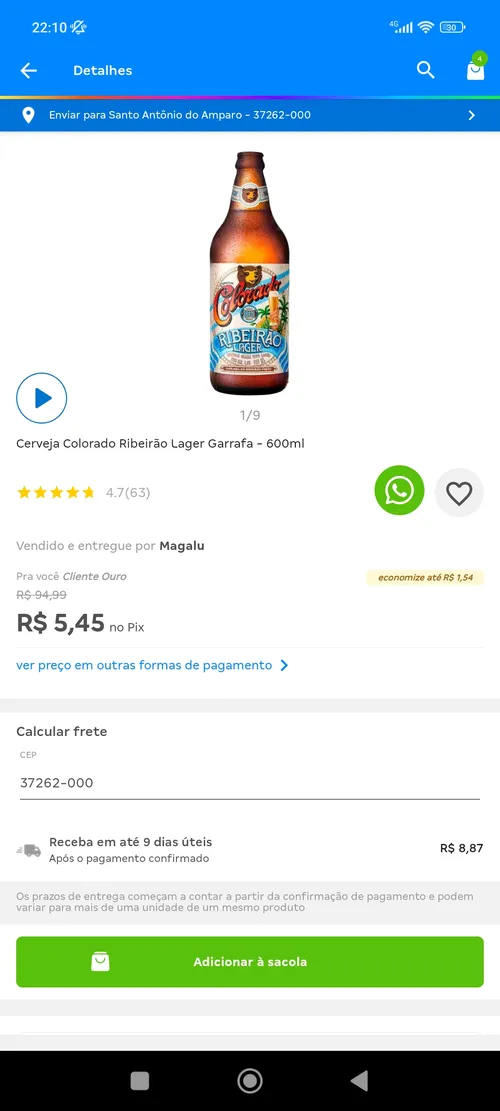 Imagem na descrição da promoção