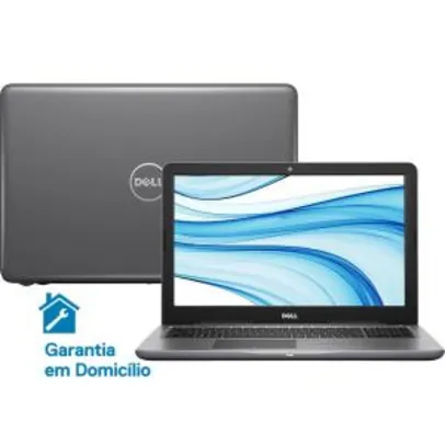 Notebook Dell Inspiron i15-5567-D30C Intel Core i5 8GB (AMD Radeon R7 M445 de 2GB) 1TB Tela LED 15,6" Linux - Cinza - R$ 2152