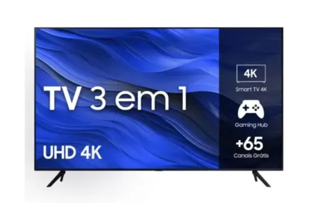 Smart TV Samsung 58" UHD 4K 58CU7700 2023, Processador Crystal 4K, Gaming Hub Tela sem Limites