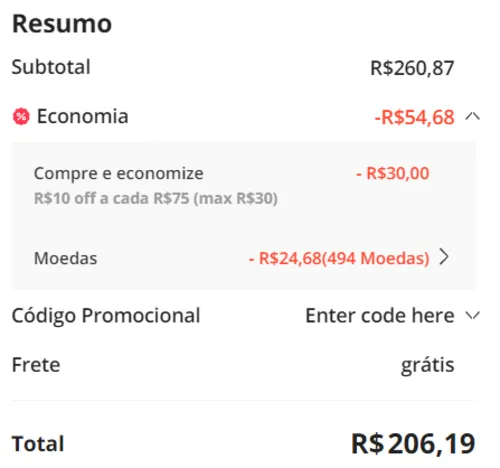 Imagem na descrição da promoção