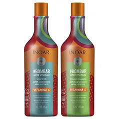 Inoar Kit Shampoo e Condicionador #Bombar Crescimento Capilar 1L, Pack of 2