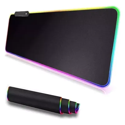 [DoBrasil/Moedas] Mousepad Gamer Borda LED RGB 7 Cores Grande Antiderrapante USB 80x30cm