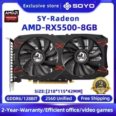 Placa de Vídeo SOYO-AMD Radeon RX5500 8GB, 128Bit