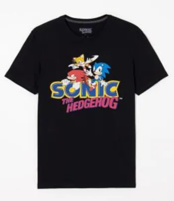 Camiseta Masculina Sonic - Manga Curta | R$20