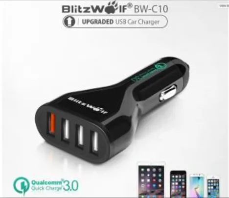 Carregador USB de Automóvel com Power3S e Quick Charge 3.0 R$33