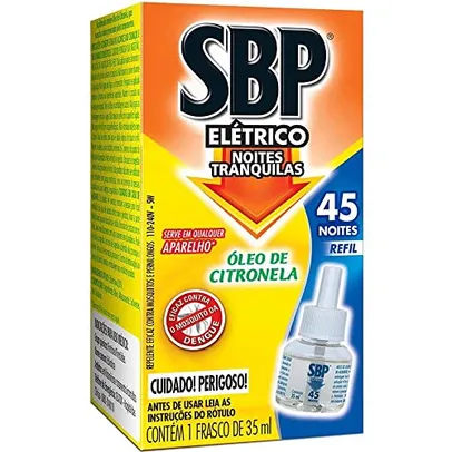 [Recorrência] SBP Repelente Elétrico Líquido 45 Noites Citronela Refil 1 unidade 35ml