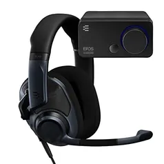 Headset Gamer Sennheiser EPOS H6Pro Open Back + Placa de Áudio GSX 300 c/ Mic Destacável