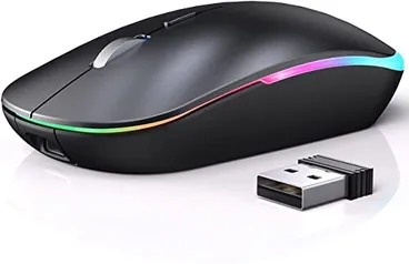 SZAMBIT Mouse Bluetooth Sem Fio,LED Slim Dual Mode (Bluetooth 5.1 + USB)Mouse Sem Fio Bluetooth Sile