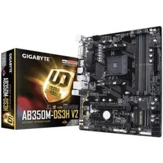 Placa-Mãe Gigabyte GA-AB350M-DS3H V2, AMD AM4, mATX, DDR4 | R$500
