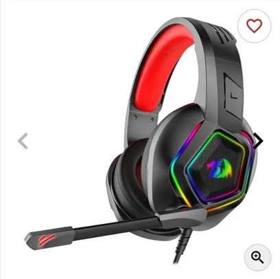 Headset Gamer Redragon Medea, RGB, Drivers 50mm, Preto, H280-MEDEA