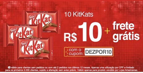 10 KitKats por $10