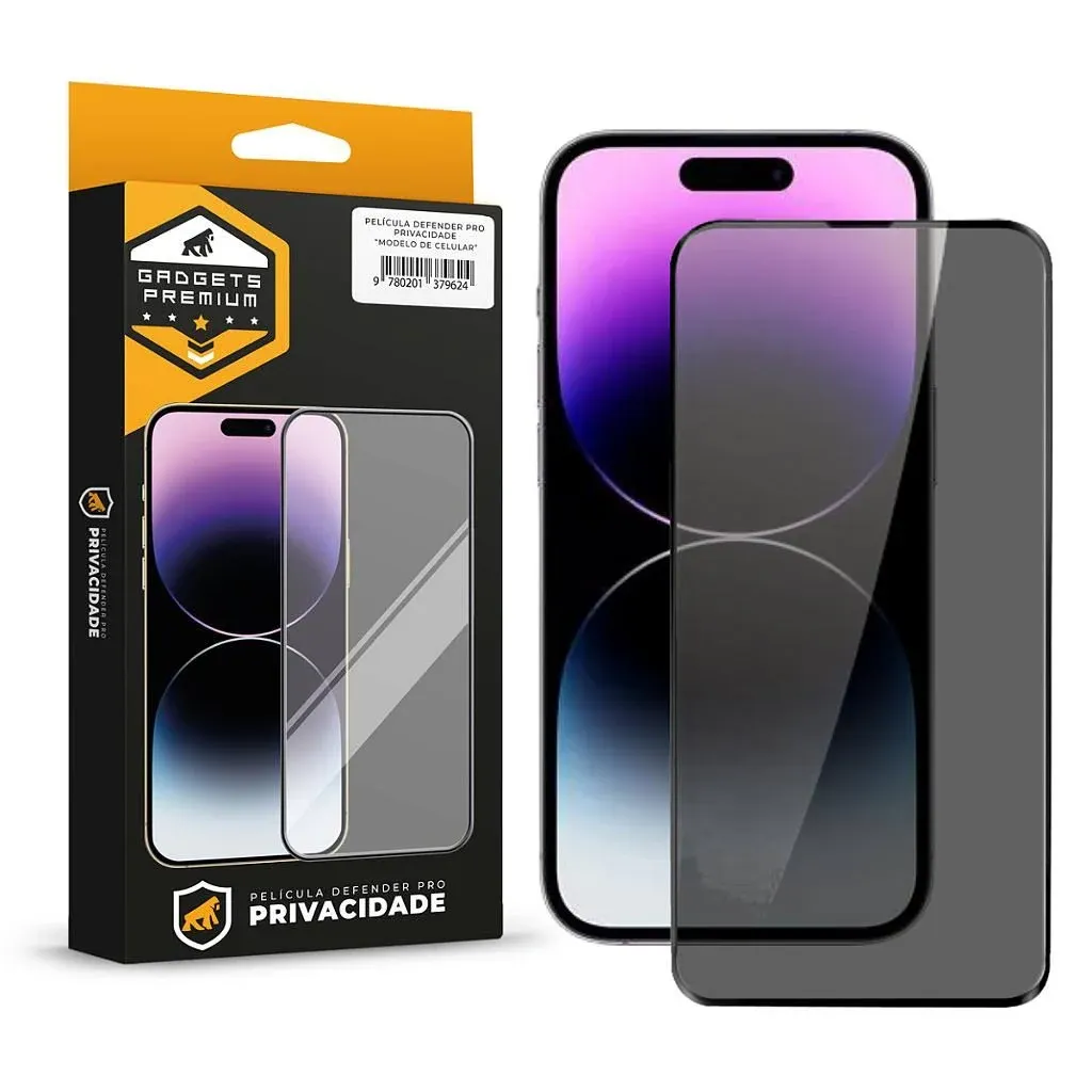 Imagem do produto Película Para iPhone 14 Pro - Defender Pro Privacidade - Preta - Gshield