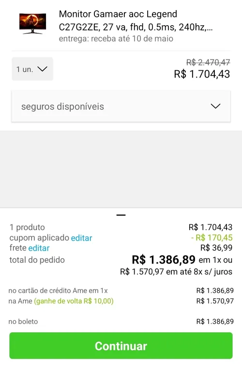 Imagem na descrição da promoção