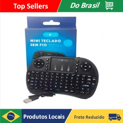  [1ªCompraR$14]  Teclado Controle Sem Fio Para Smart Tv Tv Box Pc