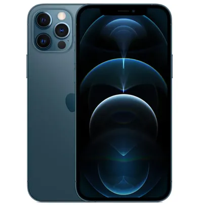 iPhone 12 Pro Apple 128GB Azul-Pacífico Tela de 6,1”, Câmera Tripla de 12MP, iOS | R$7099