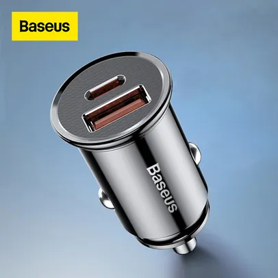 [R$ 9,90 NovosUsuarios] Baseus 30w Car Fast Charger Quick Charge 4.0 3.0 Usb Type-c Fast