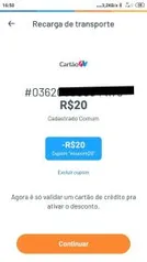 (ES)(1ª compra recarga pay) R$20 no cartão GV