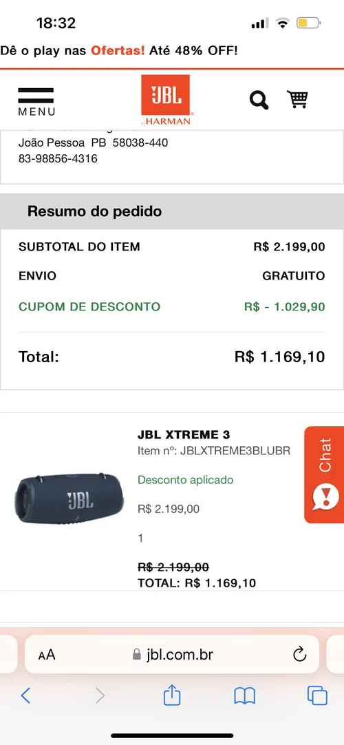 Imagem na descrição da promoção