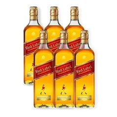 Combo Whisky Johnnie Walker Red Label 1L - 6 Unidades