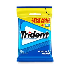 Pack Goma de Mascar Hortelã Trident Pacote 32g 4 Unidades