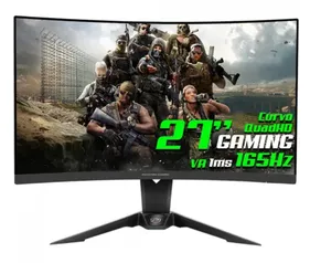 Monitor Gamer ASRock Phantom Gaming, 27 Pol, Curvo, VA, QHD, 1ms, 165Hz, 110% sRGB, FreeSync Premium, HDMI/DP, PG27Q15R2A