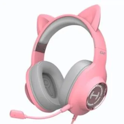 Headset Gamer Edifier G2II Pink Cat, RGB, 7.1 | R$300