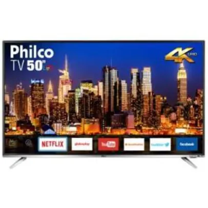 Saindo por R$ 1623: Smart TV LED 50” Philco 4K UHD PTV50F60SN | R$1.623 | Pelando
