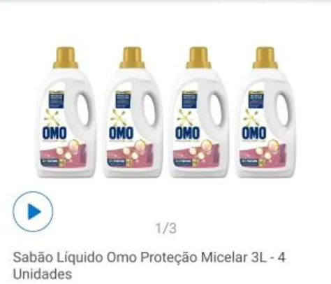 4 unidades Sabão líquido Omo - proteção micelar