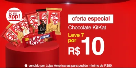 Oferta especial - Chocolate KitKat 7 por R$10,00