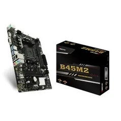 Placa Mãe Biostar B45M2, Chipset B350, AMD AM4, mATX, DDR4 | R$260