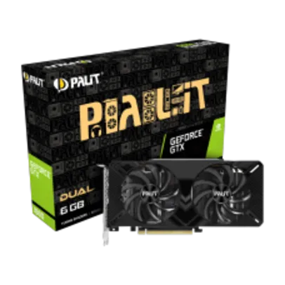 Placa de Vídeo Palit NVIDIA GeForce GTX 1660 Dual, 6GB, GDDR5, 192bit, NE51660018J9-1161C