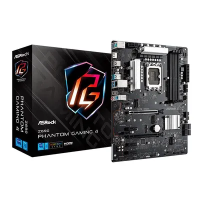 Placa Mae ASRock Z690 Phantom Gaming 4, DDR4, Socket LGA1700, ATX, Chipset Intel Z690, Z690 PHANTOM 