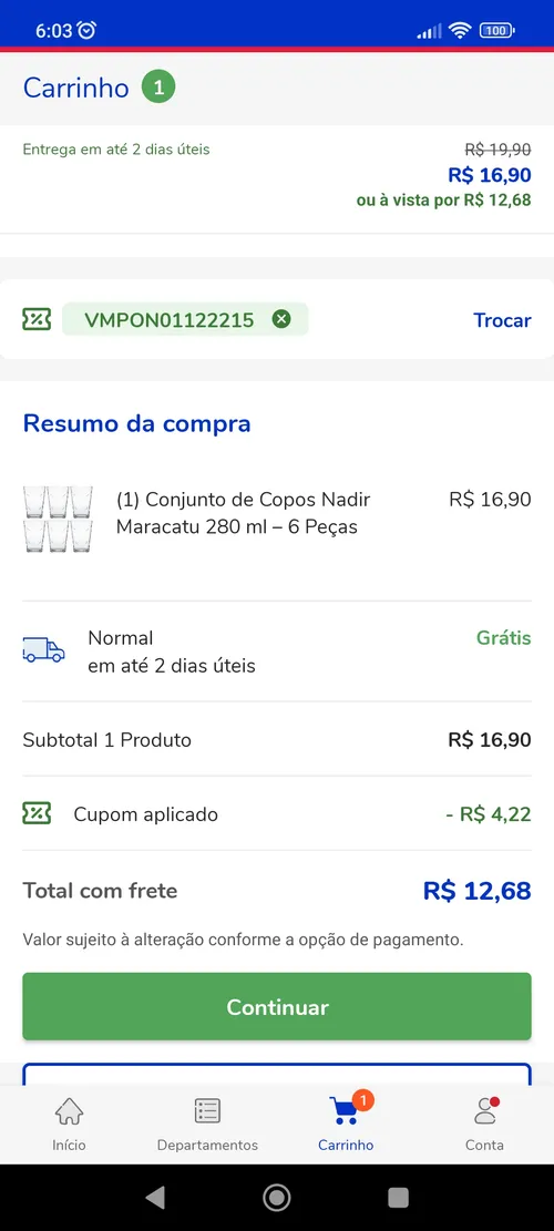 Imagem na descrição da promoção