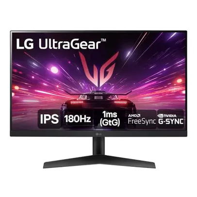 [App] Monitor Gamer LG UltraGear 24” IPS, Full HD, 180Hz, 1ms (GtG), HDMI, DisplayPort, HDR10, sRGB 99%, NVIDIA® G-SYNC®, AMD FreeSync™ - 24GS60F-B