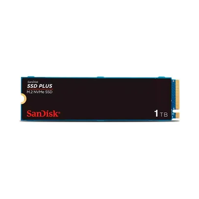 SSD 1T SanDisk Plus NVMe, M.2, PCle, Gen3,  Leitura 3.200 e Gravação acima de 3.200 - SDSSDA3N-1T00-G26