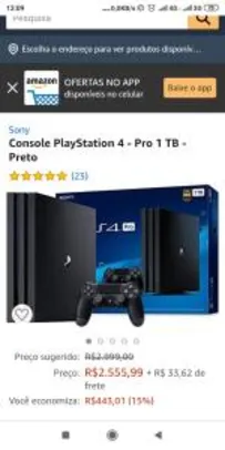 Console PlayStation 4 - Pro 1 TB - Preto - R$2555