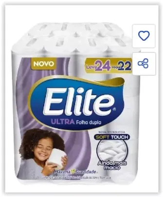 Papel Higiênico Elite Ultra Folha Dupla - 96 Rolos