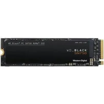 SSD WD Black SN750, 500GB, M.2, NVMe, Leitura 3470MB/s, Gravação 2600MB/s - R$504