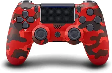 RQN PS4 Controller Wireless Bluetooth Gamepad, Touch Panel com Dual Vibration e Audio Function Anti-Slip Grip para Plays 4 / Pro / Slim / PC (camuflag