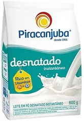 (Prime Recorrência) Leite Pó 600g Desnatado Instântaneo Piracanjuba Pouch